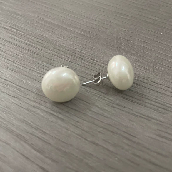 Wholesale Women's Fresh Water Pearl Earrings Copper 14K Gold Plated Geometric Natural Plant Flowers Style