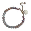 Wholesale Women's Freshwater Pearl And Copper Alloy Nearly Round Elegant Bracelet
