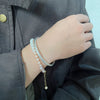 Wholesale Women's Freshwater Pearl And Copper Alloy Nearly Round Elegant Bracelet