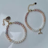 Wholesale Women's Freshwater Pearl And Copper Alloy Nearly Round Elegant Bracelet