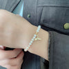 Wholesale Women's Freshwater Pearl And Copper Alloy Nearly Round Elegant Bracelet