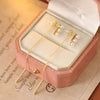 Wholesale Women's Freshwater Pearl And Copper Geometric Earrings With 14K Gold Electroplating