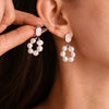 Wholesale Women's Freshwater Pearl And Shell Earrings In Sweet Style With Geometric Design And 316L Stainless Steel Electroplating
