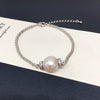 Wholesale Women's Freshwater Pearl Bracelet With Copper Material Wrinkled Round Baroque Style And Adjustable Cauliflower Chain