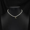 Wholesale Women's Freshwater Pearl Clavicle Chain Necklace With Geometric Design And Electroplating Treatment
