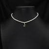 Wholesale Women's Freshwater Pearl Clavicle Chain Necklace With Geometric Design And Electroplating Treatment