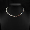 Wholesale Women's Freshwater Pearl Clavicle Chain Necklace With Geometric Design And Electroplating Treatment