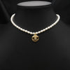 Wholesale Women's Freshwater Pearl Clavicle Chain Necklace With Geometric Design And Electroplating Treatment