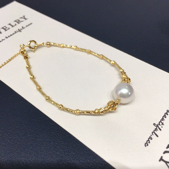 Wholesale Women's Freshwater Pearl Copper Adjustable Pineapple Bracelet With Colorpreserving Feature