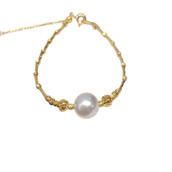 Wholesale Women's Freshwater Pearl Copper Adjustable Pineapple Bracelet With Colorpreserving Feature