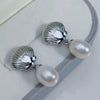 Wholesale Women's Freshwater Pearl Drop Shape S925 Silver Needle Earrings