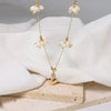 Wholesale Women's Freshwater Pearl Geometric Titanium Steel Electroplating Necklace