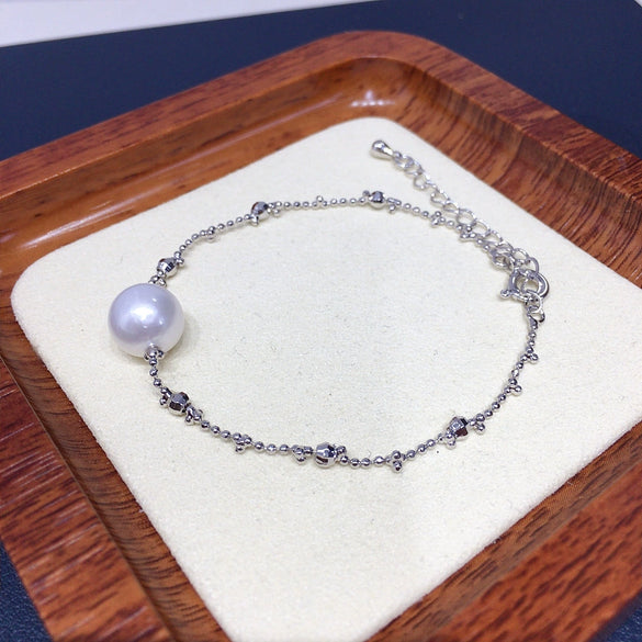 Wholesale Women's Freshwater Pearl Hand Jewelry With Copper Accessories And Round Shape