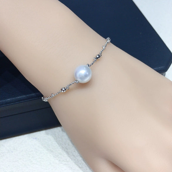 Wholesale Women's Freshwater Pearl Hand Jewelry With Copper Accessories And Round Shape
