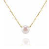 Wholesale Women's Freshwater Pearl Natural Pendant Necklace Copper 14K Gold Electroplated Geometric Ochain