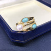 Wholesale Women's Freshwater Pearl Ring Copper Material Flat Round And Bun Round Shape Light Luxury Elegant Style