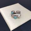 Wholesale Women's Freshwater Pearl Ring Copper Material Flat Round And Bun Round Shape Light Luxury Elegant Style