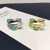 Wholesale Women's Freshwater Pearl Ring Copper Material Flat Round And Bun Round Shape Light Luxury Elegant Style