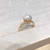 Wholesale Women's Freshwater Pearl Ring Copper Material Flat Round And Rose Buns Round Shape Premium Sense Delicate Crown Style