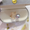 Wholesale Women's Freshwater Pearl Ring With Copper Accessories And Micro Set Zircon Leaf Design