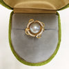 Wholesale Women's Freshwater Pearl Ring With Copper Micropaved Zircon Highgloss Natural Round Shape