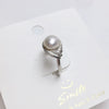 Wholesale Women's Freshwater Pearl Zircon Ring Copper Goldplated In Flat Round And Steamed Bread Round Shape