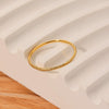Wholesale Women's Frosted Stainless Steel Geometric Ring With 18K Gold Electroplating Non Fading Niche Jewelry Ins Fashion Style