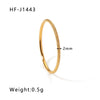 Wholesale Women's Frosted Stainless Steel Geometric Ring With 18K Gold Electroplating Non Fading Niche Jewelry Ins Fashion Style