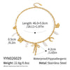 Wholesale Women's Fruit Pattern Stainless Steel Cuban Chain Necklace With Pvd Furnace Vacuum Real Gold Plating