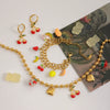 Wholesale Women's Fruit Pattern Titanium Steel And Stainless Steel Electroplated Pendant Necklace With Water Wave Chain