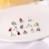 Wholesale Women's Fruit Shape Titanium Steel Stud Earrings Electroplated