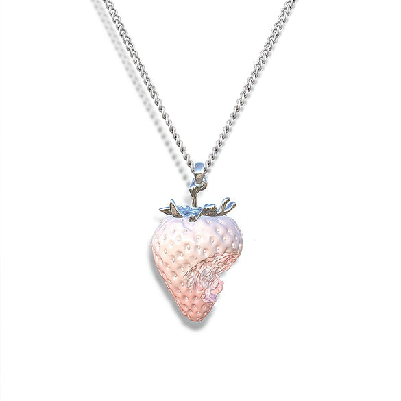 Wholesale Women's Fruit Shaped Copper Resin Electroplated Ochain Pendant Necklace