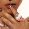 Wholesale Women's Fruit Shaped Copper Resin Electroplated Ochain Pendant Necklace