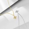 Wholesale Women's Full Diamond Eight Awn Star 925 Silver Necklace With Cross Chain Pendant