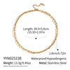 Wholesale Women's Future Style Geometric Heart Horseshoe 18K Real Gold Plated Handmade Chain Necklace Jewelry