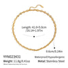 Wholesale Women's Future Style Geometric Heart Horseshoe 18K Real Gold Plated Handmade Chain Necklace Jewelry