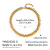 Wholesale Women's Future Style Geometric Heart Horseshoe 18K Real Gold Plated Handmade Chain Necklace Jewelry