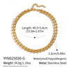 Wholesale Women's Future Style Geometric Heart Horseshoe 18K Real Gold Plated Handmade Chain Necklace Jewelry