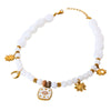 Wholesale Women's Geometric Acrylic Beaded Stainless Steel Electroplated Pendant Necklace