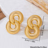 Wholesale Women's Geometric Alloy And Stainless Steel Electroplated Hollow Twist Thread Earrings