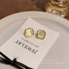Wholesale Women's Geometric Alloy Earrings With 225 Silver Needles And Cat's Eye Stones Electroplated