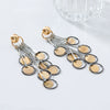 Wholesale Women's Geometric Alloy Electroplated Ear Tassel Earrings