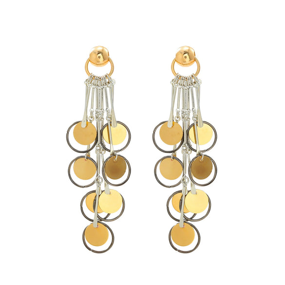 Wholesale Women's Geometric Alloy Electroplated Ear Tassel Earrings