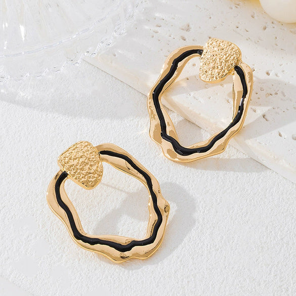 Wholesale Women's Geometric Alloy Electroplated Earrings