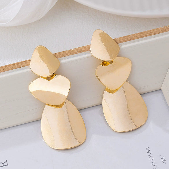 Wholesale Women's Geometric Alloy Electroplated Fashion Earrings