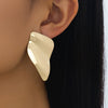 Wholesale Women's Geometric Alloy Electroplated Highgloss Irregular Earrings With Minimalist Design