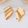Wholesale Women's Geometric Alloy Electroplated Highgloss Irregular Earrings With Minimalist Design