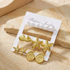 Wholesale Women's Geometric Alloy Electroplated Starfish Conch Pearl Earring Set