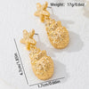 Wholesale Women's Geometric Alloy Electroplated Starfish Shell Earrings In Vintage Elegant Style