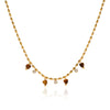 Wholesale Women's Geometric Ancient Style Tiger Eye Stone Stainless Steel Electroplated Necklace Jewelry